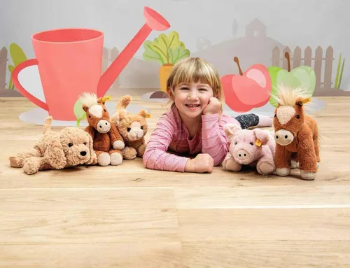 Miniatura 6 de Steiff Piko Pig - Juguete de peluche de peluche, color rosa, 11 pulgadas