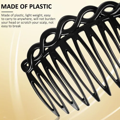 Miniatura 3 de COMNICO Juego de 6 peines laterales franceses para mujer, juego de accesorios de peine de pelo de plástico, pinzas decorativas para el cabello