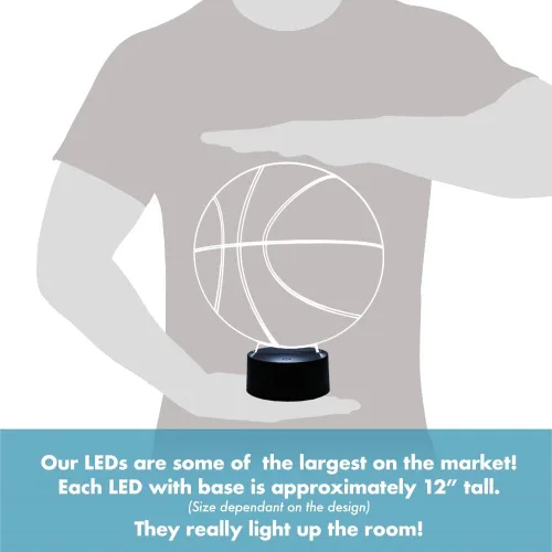 Miniatura 3 de Letrero LED personalizado de baloncesto de los Wolverines de la Universidad de Michigan, lámpara de luz nocturna con control remoto y nombre