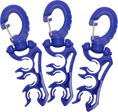 Miniatura 14 de Scuba Choice Clip de soporte de manguera triple para buceo, organizador de manguera de baja y alta presión para reguladores y configuración