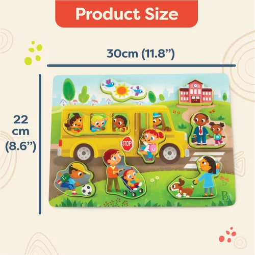 Miniatura 7 de B. Toys - Conjunto de rompecabezas macizos