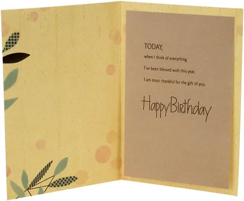 Miniatura 2 de Hallmark Tarjeta de cumpleaños para marido (ramas y hojas)