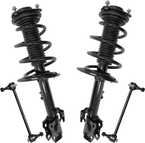 Miniatura 53 de Detroit Axle - Kit de 4 piezas RWD Puntales Delanteros Barras Estabilizadoras para Ford F-150 2021 2022 2023 2024, 2 Puntales con Resorte Helicoidal