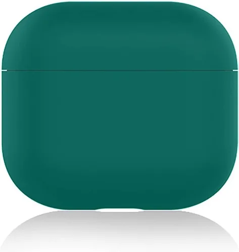 Miniatura 12 de Funda para AirPods 3, funda de piel de silicona, ultrafina de 0.059 in, LED visible (negro)