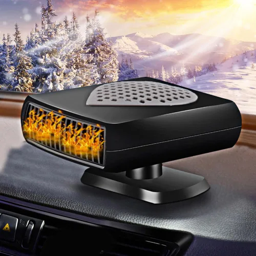 Miniatura 2 de MACHSWON Calentador portátil de coche para desempañador de ventana, ventilador de refrigeración caliente y térmica de cerámica de 12 V, encendedor