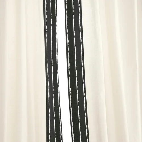Miniatura 8 de HPD Half Price Drapes Cortinas de algodón sólido con bordes para dormitorio y sala de estar, 50 x 108, DTCC-SB220601-108 (1 panel) Sharkskin Black