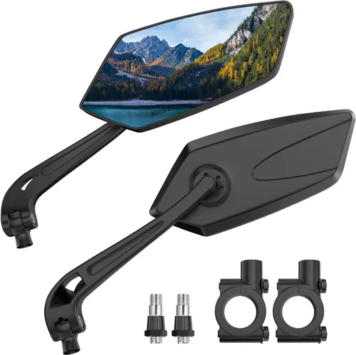 Miniatura 10 de Paquete de 2 espejos de bicicleta, espejos de bicicleta para manillar, espejos retrovisores ajustables de seguridad de 360°, accesorios de ajuste