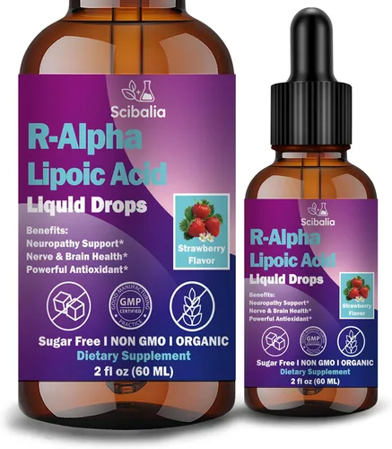 R ácido alfa lipoico 600 mg gotas líquidas para neuropatía, suplemento R-ALA estabilizado avanzado 11 en 1 con benfotiamina acetil L-carnitina
