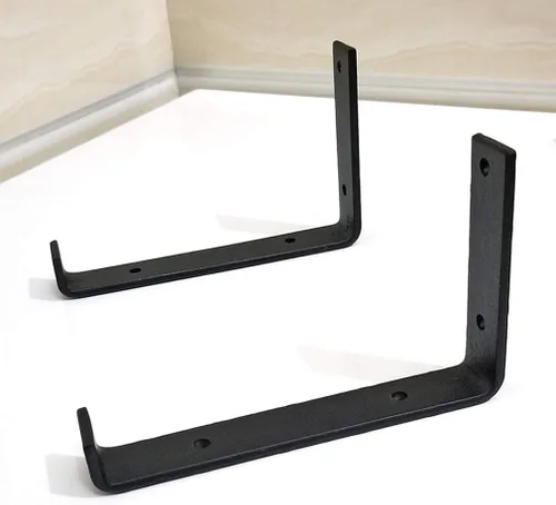 Miniatura 9 de Soportes de estante de labios flotantes de acero al carbono, soportes de estante de esquina de pared angular, soportes de almacenamiento colgantes