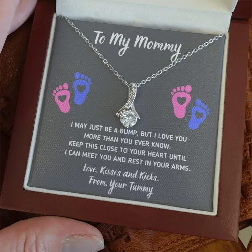 Miniatura 31 de Collar de joyería de pies de bebé, regalos para mamá por primera vez, collar para mamá a mi mamá, regalos para mujeres embarazadas, mamá futura ser
