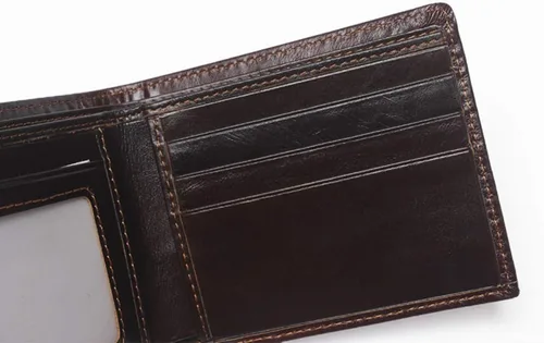 Miniatura 6 de Hombres Cool Eagle Wolf Caballo Totem Cuero Vaca Vertical Cartera Cremallera Multi-tarjeta Titular, Tótem de caballo, Minimalista