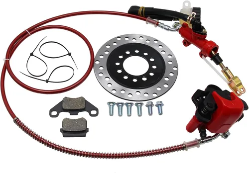 Sistema de Caliper de Freno de Disco Trasero Hidráulico con Pastillas, Disco y Rotor para Moto de Cross, Quad, ATV, Go Kart, Buggy Arenoso de 150cc,