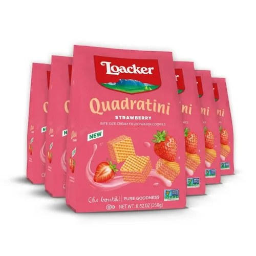 Miniatura 18 de Loacker Quadratini - Obleas de yogur de arándano de tamaño pequeño