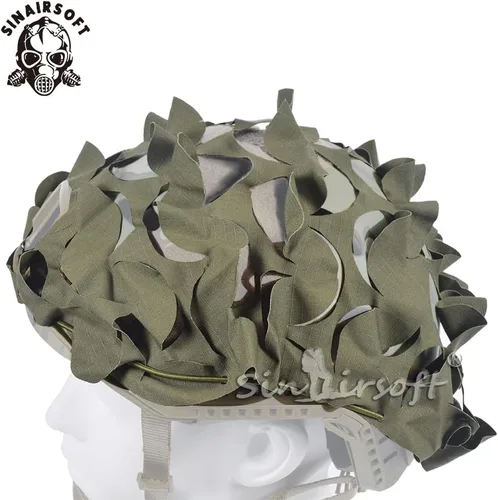 Miniatura 2 de SINAIRSOFT Cubierta de casco táctico transpirable 3D camuflaje casco cubierta para paintball militar tiro equipo combate casco rápido