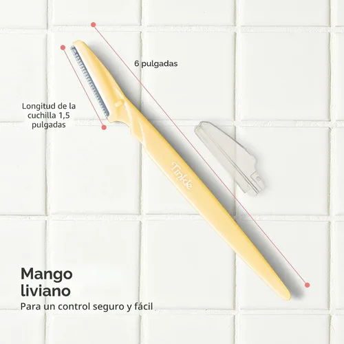 Miniatura 6 de Dorco Tinkle - Navaja para cejas, recortadora moldeadora de cabello y herramienta de retoque, rasuradora facial con cubierta de seguridad, 12