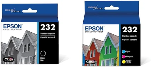 Epson Cartucho de tinta negra T232, capacidad estándar y cartuchos de tinta combinados de colores T232, capacidad estándar