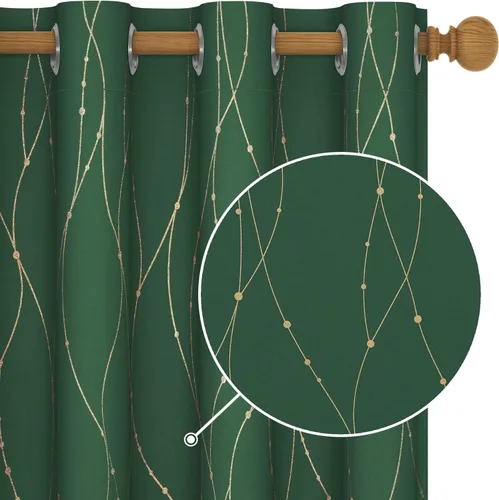 Miniatura 56 de Deconovo Cortinas opacas, 2 paneles, 52 x 72 pulgadas, cortinas con aislamiento térmico para oscurecer la habitación, con ojales para dormitorio