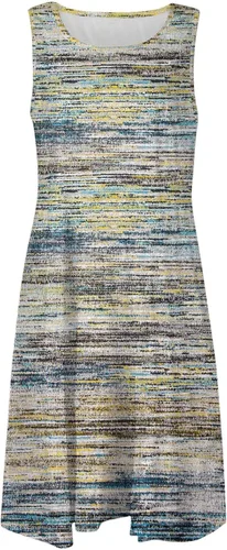 Miniatura 2 de Vestidos fluidos para mujer, vestido casual de verano con estampado de rayas y cuello redondo sin mangas