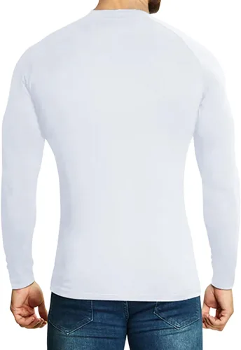Miniatura 3 de elselect Camisas de cuello alto para hombre, estilo casual, ajustadas, básicas, ligeras, suéter