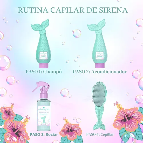 Miniatura 8 de Glimmer Wish Espray desenredante de cabello de sirena, acondicionador sin enjuague para niños y mujeres, cuidado del cabello sin enredos, espray