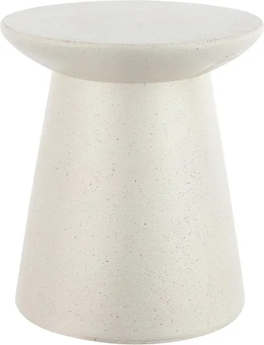 JONATHAN Y TBL1108D Hollie Mesa de Acento Tipo Tambor Minimalista Moderna de 18" para Interiores/Exteriores, Pedestal Contemporáneo, Mediados de