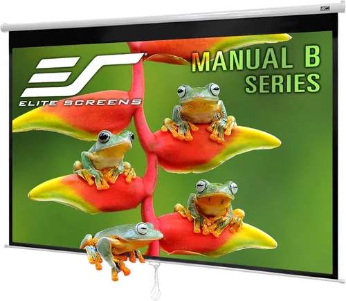 Elite Screens Manual B, pantalla de proyección manual desplegable de 80 pulgadas 4K/8K para cine en casa, juegos, pantalla de proyección M80H Blanco