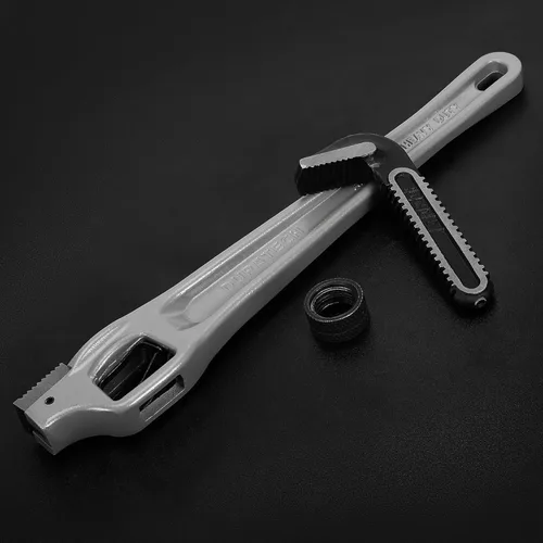 Miniatura 7 de DURATECH Llave de tubo desviada de aluminio resistente de 14 pulgadas, capacidad de 2 pulgadas de mordaza, llave de fontanería ajustable, forjada