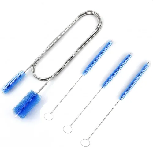 Miniatura 4 de Juego de 100 popotes de silicona reutilizables con cepillo de drenaje flexible para pajitas