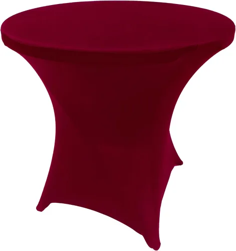 Miniatura 107 de Mantel de cóctel de elastano redondo de 24 pulgadas x 30 pulgadas de alto, color negro