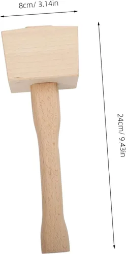 Miniatura 5 de TEHAUX Martillo de carpintero de madera portátil, herramienta de mano de mazo, acabado liso para carpintería, martillo tallado, herramienta