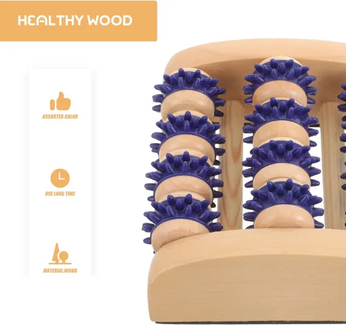 Miniatura 6 de Healifty Rodillo masajeador de pies portátil de 5.51 pulgadas, rodillo de masaje manual de pies para alivio muscular y relajación con cómodo diseño