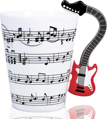 Miniatura 8 de Taza de guitarra, taza de café de guitarra, regalo para guitarristas músicos, taza de guitarra de 13.5 onzas, regalos para amantes de la música