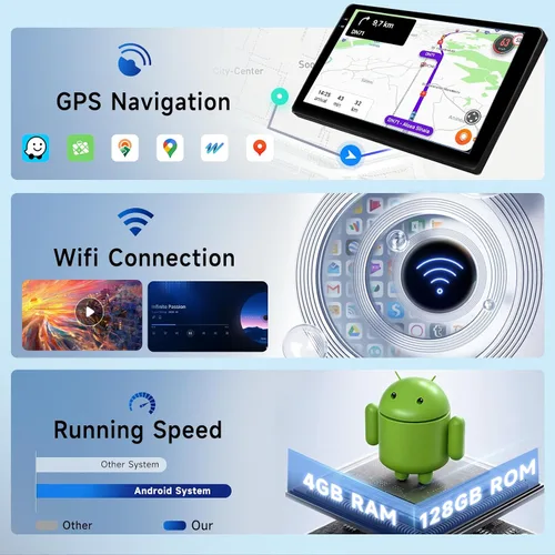 Miniatura 3 de Radio 4G+128G para Honda CRV 2002-2006 con Carplay inalámbrico y Android Auto, pantalla táctil Incell de 9 pulgadas, estéreo de coche doble DIN