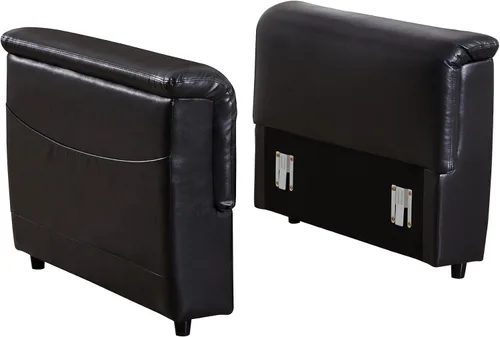 Miniatura 11 de ORRD Consola de almacenamiento multifuncional con soportes dobles para tazas, mesa, estación de carga USB para sofá modular seccional para sala