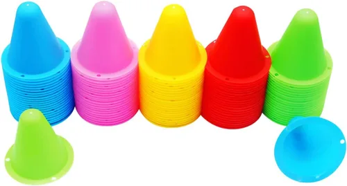 Miniatura 6 de FZBNSRKO 20 conos de entrenamiento de fútbol, conos de slalom de colores mixtos, mini conos de agilidad para niños, patinaje sobre ruedas, práctica
