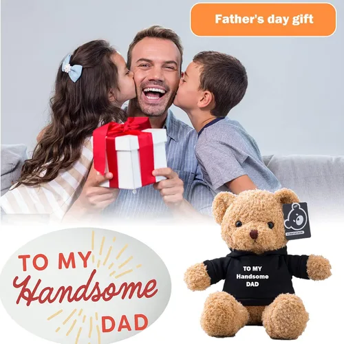 Miniatura 5 de Oso de peluche personalizado con texto + foto, oso de San Valentín, animales de peluche, juguetes de peluche como regalos personalizados para Negro