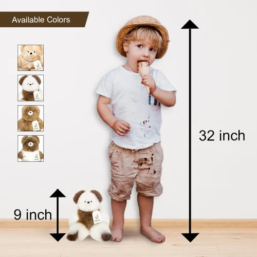 Miniatura 8 de Oso de Peluche de Bebé Alpaca Suave y Tierno - 9 pulgadas. Animal de Peluche de Alpaca Premium Hecho a Mano con Piel Auténtica de Alpaca. Lindo Oso
