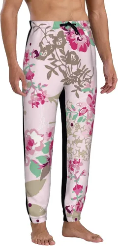Miniatura 3 de Jutdopt Men Leaves Flowers Feathers Sweatpants Joggers Sweatpants Baggy Jogger Pants with Pocket for Men