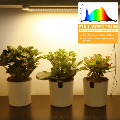Miniatura 2 de Mosthink Tiras de luz LED para cultivo de plantas de espectro completo para plantas de interior con temporizador de encendido y apagado automático