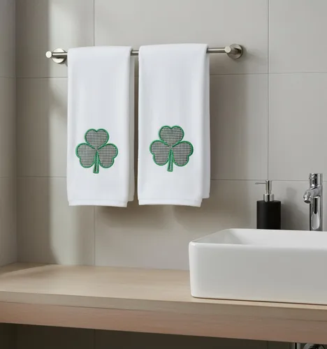 Miniatura 6 de Serafina Home Toallas de mano de baño irlandesas del día de San Patricio: suave y absorbente para invitados de cocina, bordado con apliques