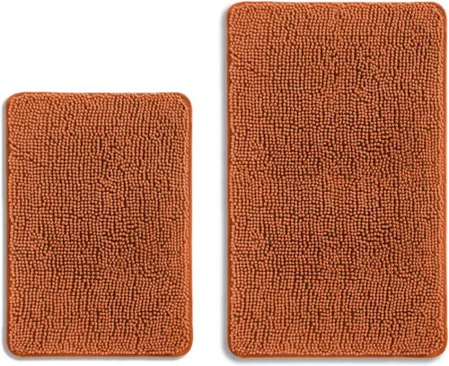 Miniatura 425 de Alfombra de baño pequeña de 12 x 18 pulgadas, lavable y absorbente, antideslizante, alfombra de baño de felpilla gruesa y suave para baño, ducha