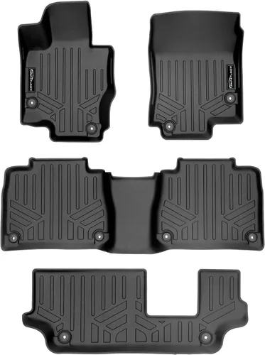 Miniatura 15 de SMARTLINER Juego de tapetes de piso de ajuste personalizado de 2 filas compatibles con Mercedes-Benz AMG GLE 53 2021-2025