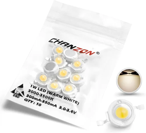 Miniatura 9 de Chanzon 10 piezas de chip LED de alta potencia de 1 W de espectro completo para plantas