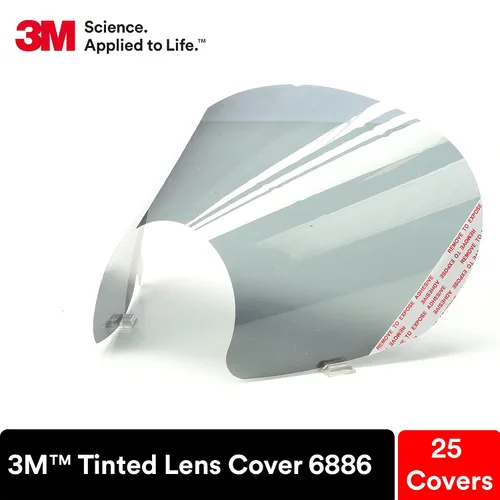 Miniatura 2 de 3M Cubierta de lente tintada 6886, bolsa de 25, uso con piezas frontales completas 3M serie 6000, ayuda a proteger la lente