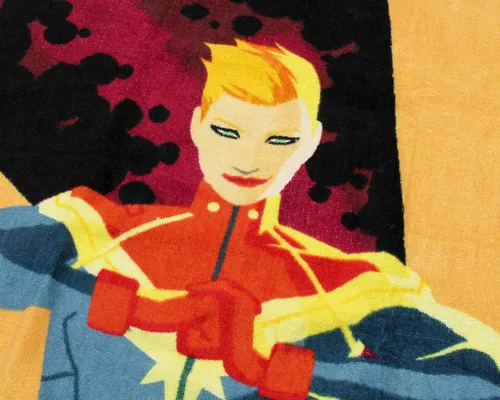 Miniatura 3 de Seven Times Six Marvel Comics Captain Marvel Power Pose - Toalla de playa (59 x 29 pulgadas)
