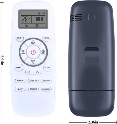 Miniatura 8 de Nuevo mando a distancia de CA de repuesto para aire acondicionado Hisense y Olmo Mini Split, apto para DG11L1-03, DG11L1-01, DG11L1-04, DG11L1-12