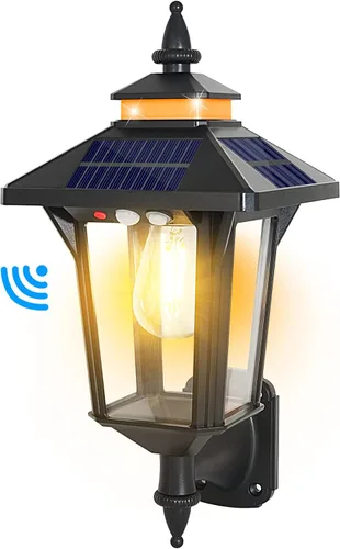 Miniatura 7 de Linterna de Pared Solar con 3 Modos, Luz de Pared Solar con Sensor de Movimiento Impermeable, Luces LED de Porche Delantero del Anochecer al