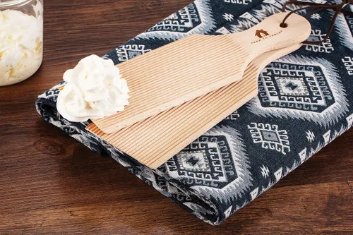 Miniatura 3 de Farm to Table Paletas de mantequilla de madera natural, juego de 2, madera de haya