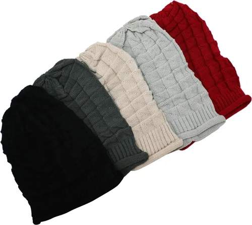 Miniatura 4 de Las mujeres Knit Beanie Baggy Oversize invierno cálido sombrero suave Slouchy Beanie Skully Cap