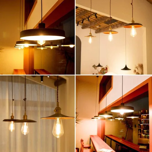 Miniatura 7 de Paquete de 6 bombillas Edison ST19 ST58, bombillas LED vintage, blanco suave de 2700 K, bombilla de filamento LED en espiral flexible antiguo